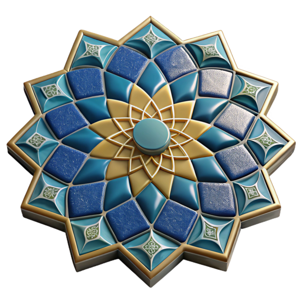 dramatic abstract Restored Mosaic Tile Cutout Geometric Pattern premium png