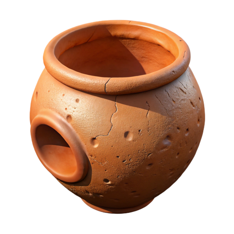 stunning rustic Restored Pottery Fragment with Earthenware Texture authentic png