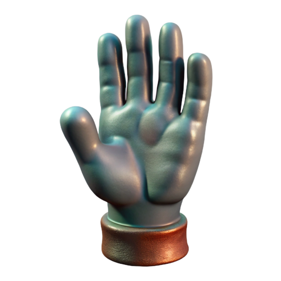 wonderful abstract Restored Sculpture Hand Detail Isolated on Transparent Background high quality png