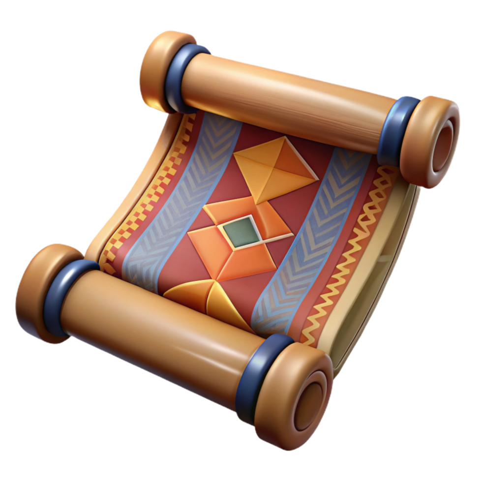 vibrant contemporary Restored Tapestry Fragment Woven Design premium png