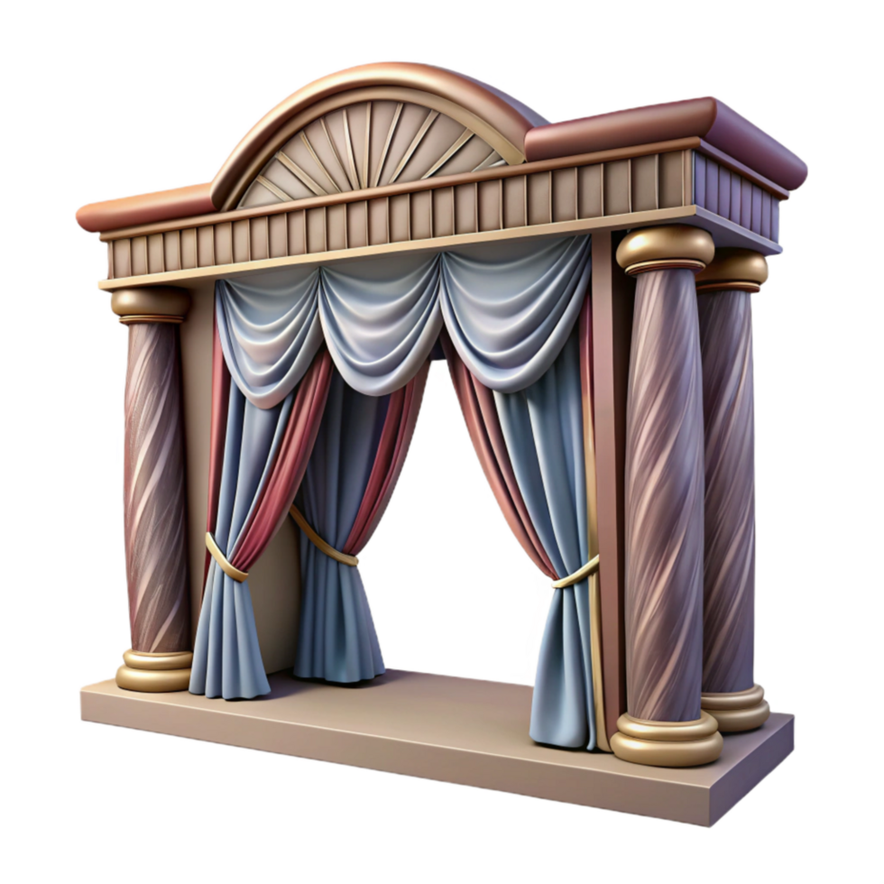 beautiful abstract Restored Theater Stage Curtains Drawn Element high quality png