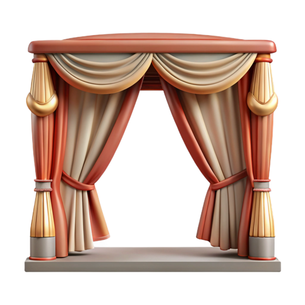 wonderful rustic Restored Theater Stage Curtains Drawn Element high quality png