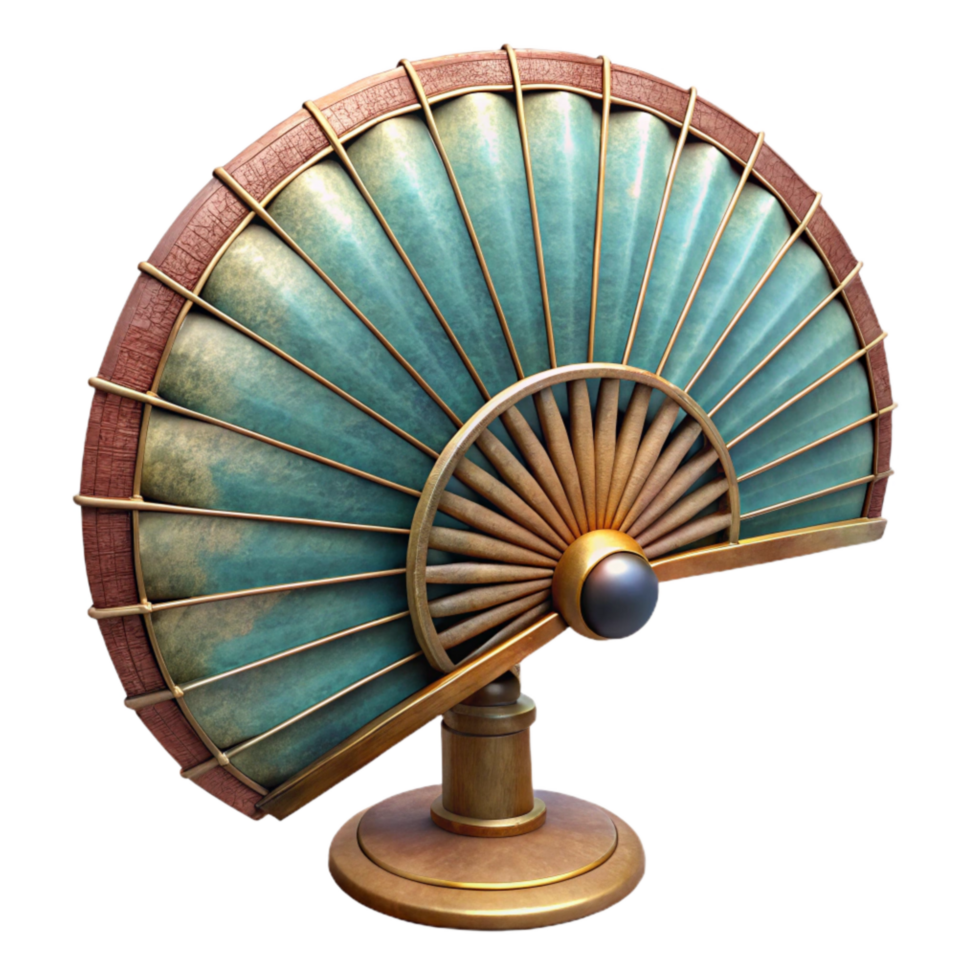 magnificent traditional Restored Vintage Fan Side View Isolated exclusive png