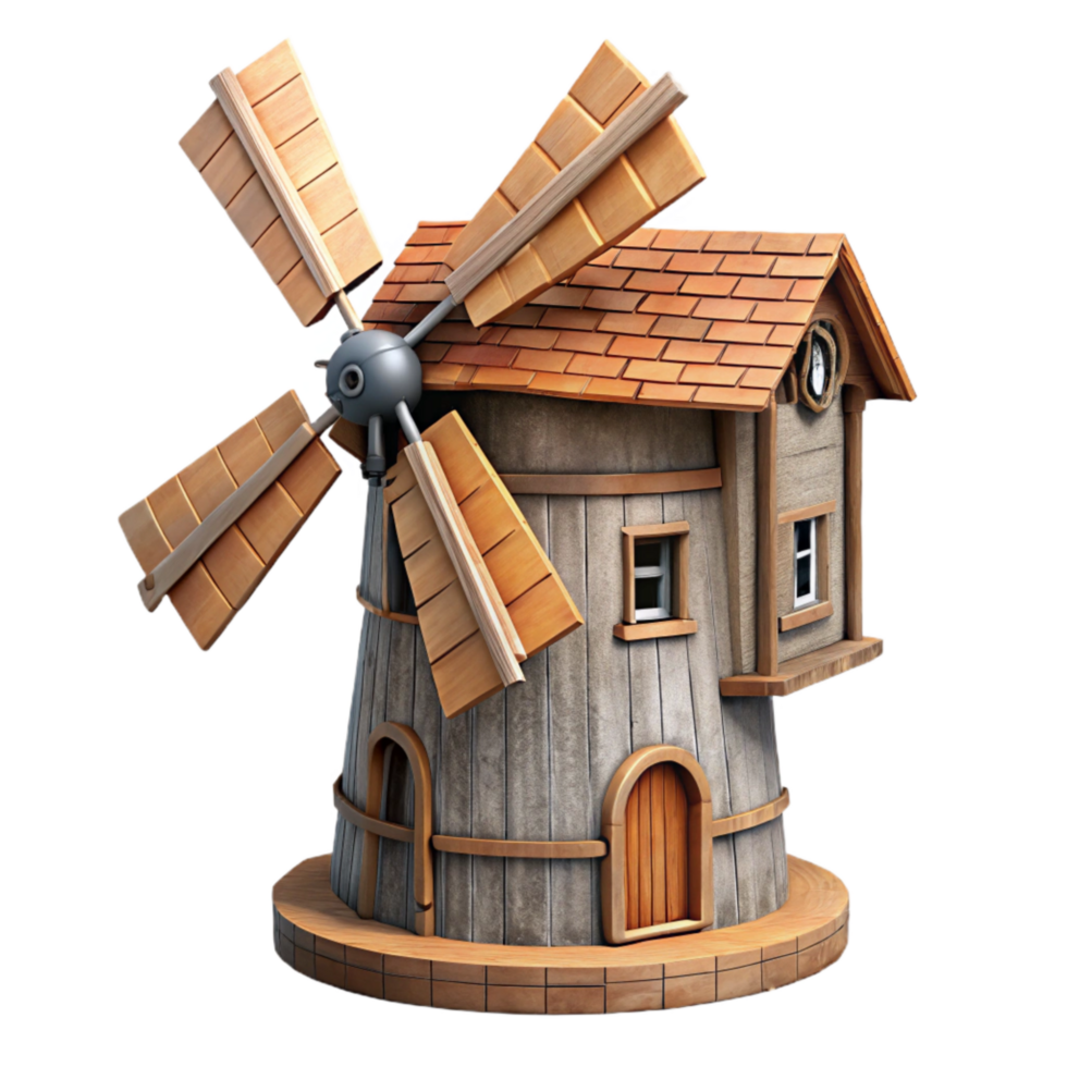 extraordinary contemporary Restored Windmill Rotating Blades Cutout detailed png