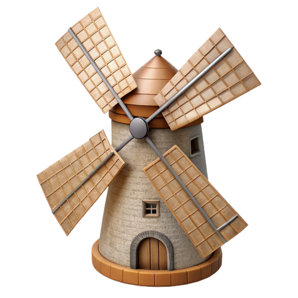 magnificent abstract Restored Windmill Sails Turning Transparent Background professional png