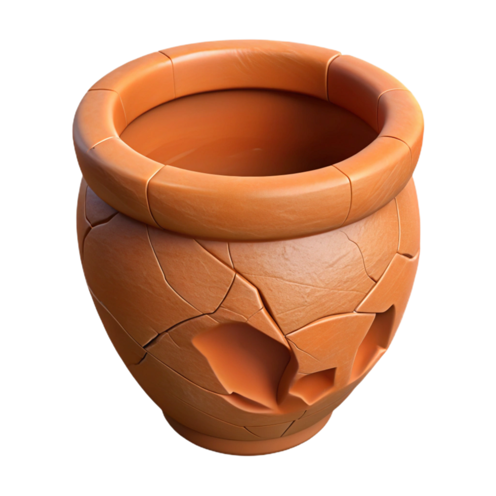 impressive minimalist Restoring a Cracked Terracotta Pot Fragment Reattachment Cutout high quality png