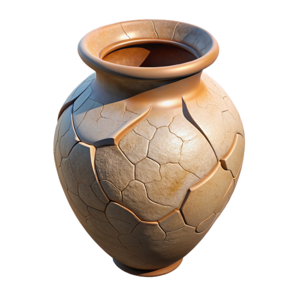beautiful creative Restoring a Cracked Vase with Filler Cutout premium png