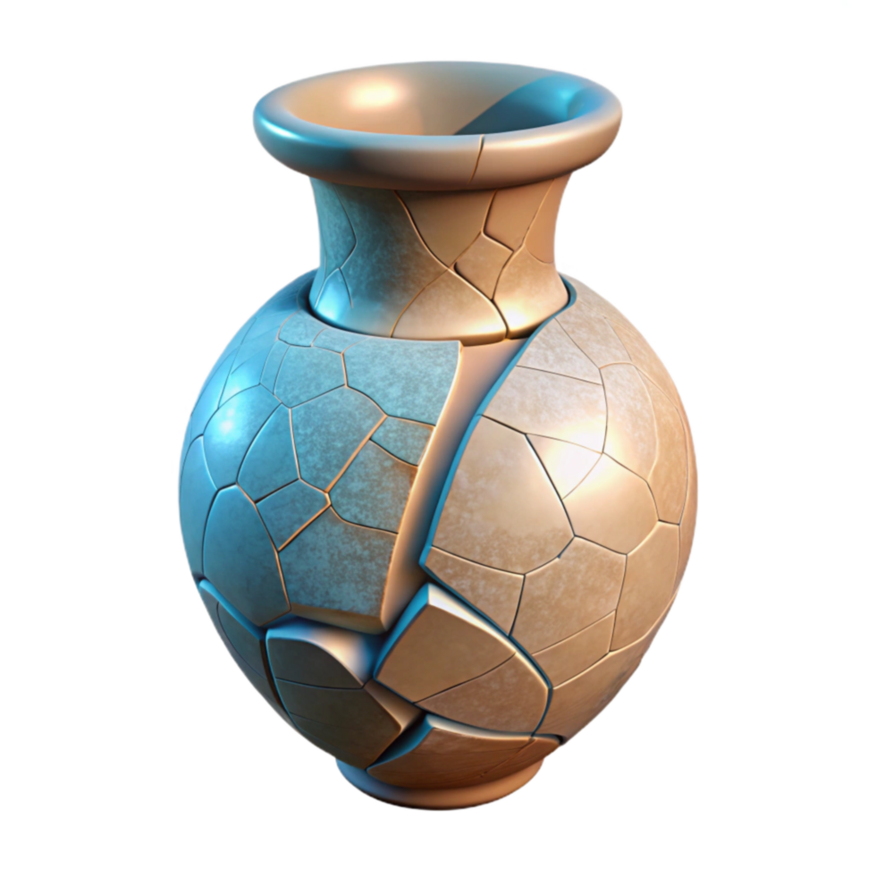 serene classic Restoring a Cracked Vase with Filler Cutout professional png
