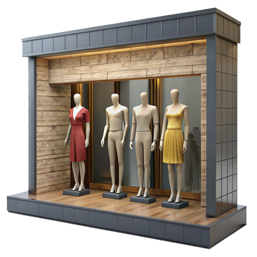 elegant abstract Retail Store Window Display Mannequins high quality png
