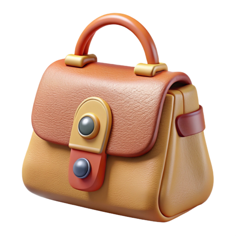 elegant contemporary Retro Handbag with Clasp Closure Cutout high resolution png