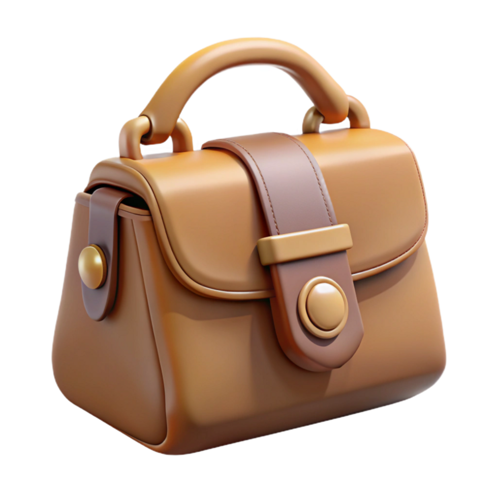 vibrant creative Retro Handbag with Clasp Closure Cutout png