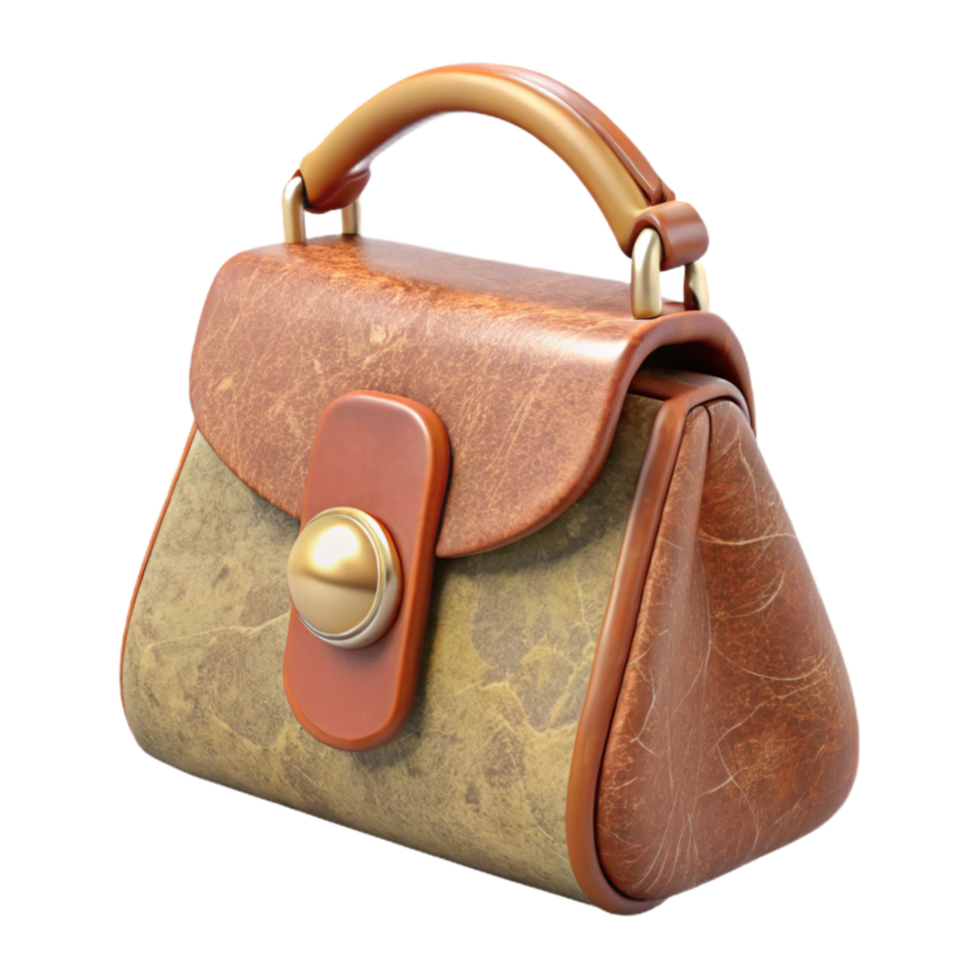 wonderful minimalist Retro Handbag with Clasp Closure Cutout exclusive png