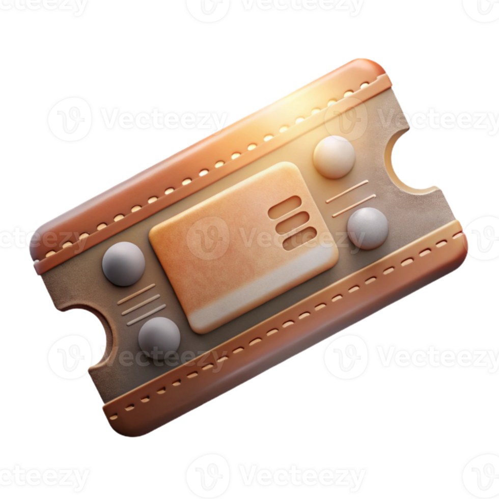 elegant artistic Retro Train Ticket with Faded Colors Transparent Background original png
