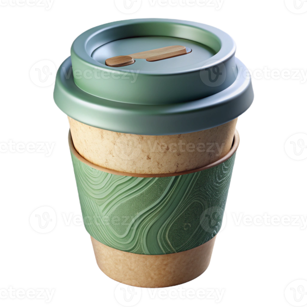 magnificent contemporary Reusable Coffee Cup Bamboo Lid Transparent Background professional png