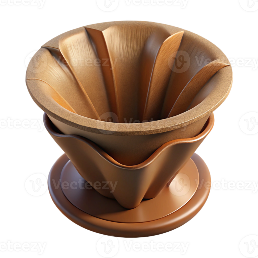 elegant rustic Reusable Coffee Filter Cloth Brown Isolated png
