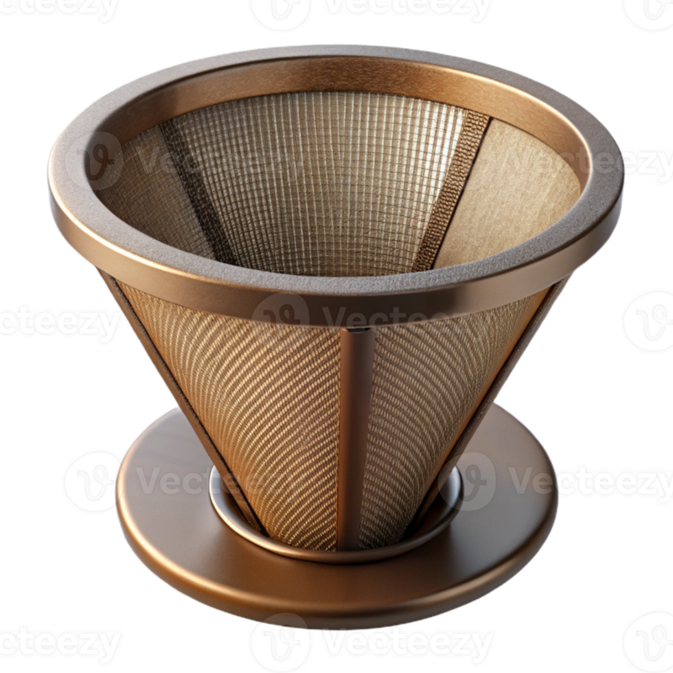 stunning modern Reusable Coffee Filter Metal Mesh Transparent Background professional png