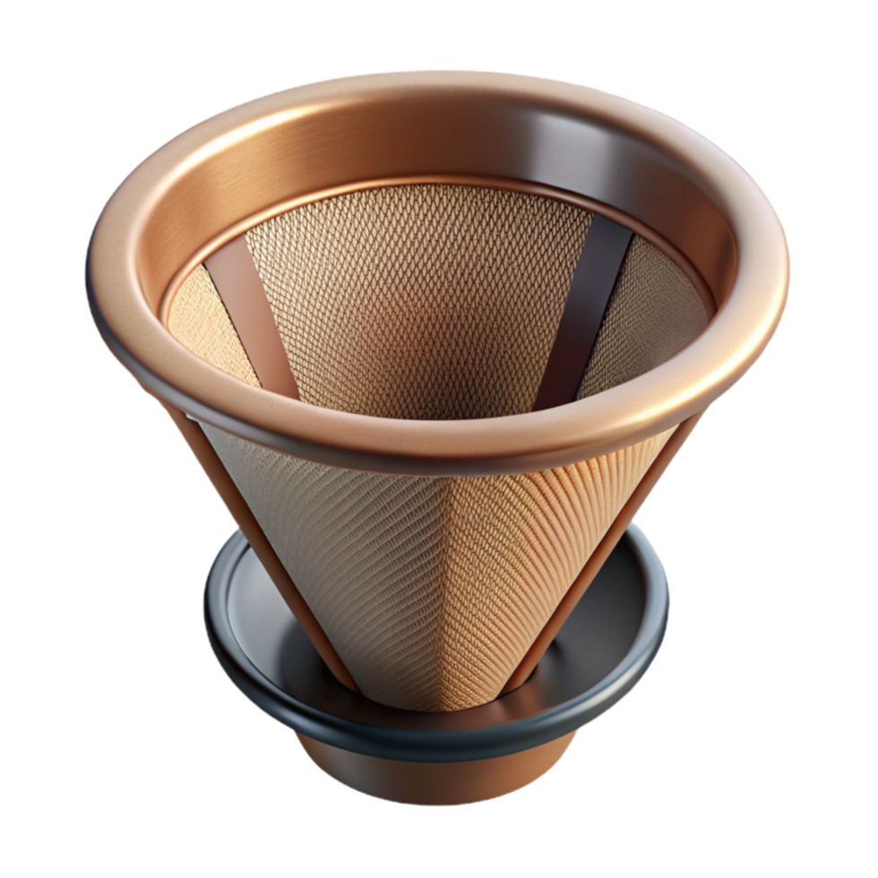 impressive creative Reusable Coffee Filter with Metal Mesh Transparent png