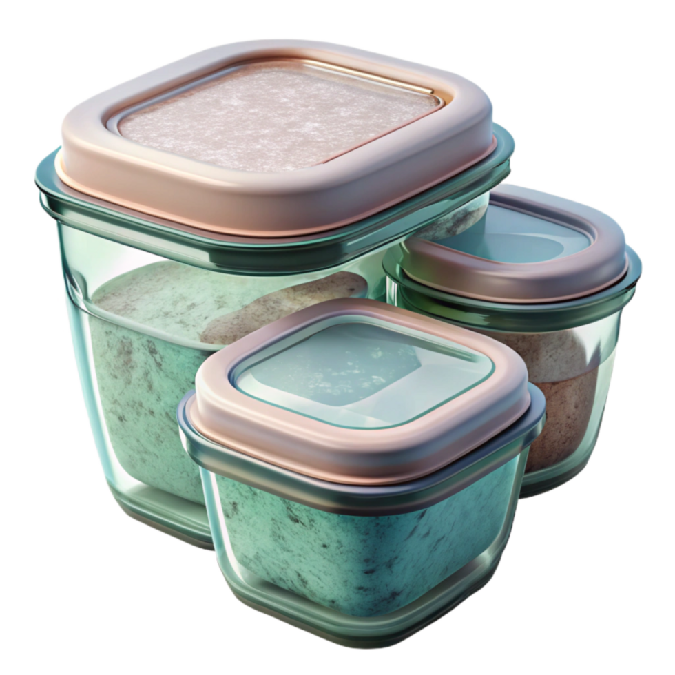 magnificent classic Reusable Food Containers Glass with Lids Transparent Background authentic png