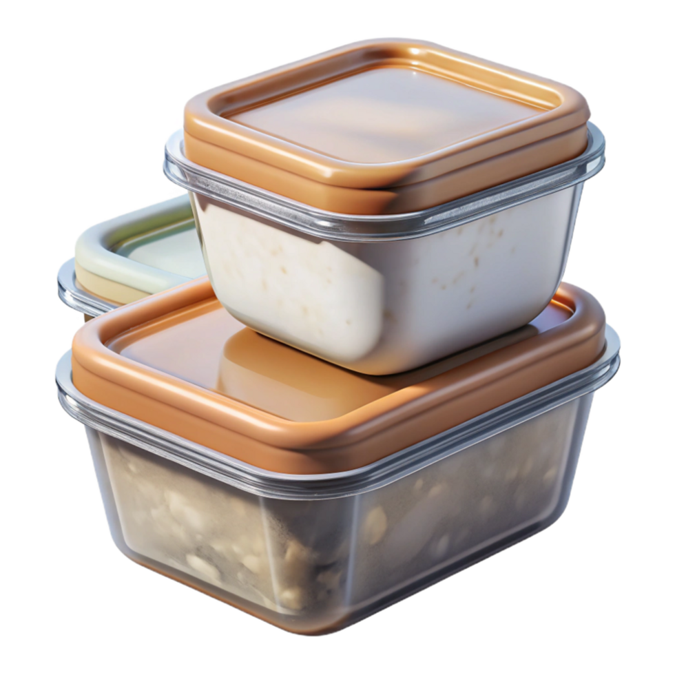 vibrant artistic Reusable Food Containers with Clear Lids Transparent png