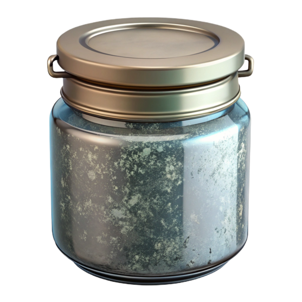 vibrant classic Reusable Glass Jar with Metal Lid Transparent Background authentic png