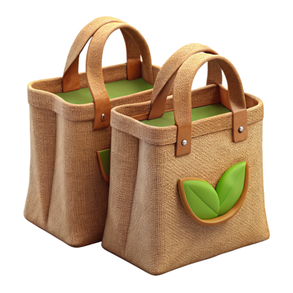 wonderful minimalist Reusable Grocery Bags Jute with Handles Cutout png