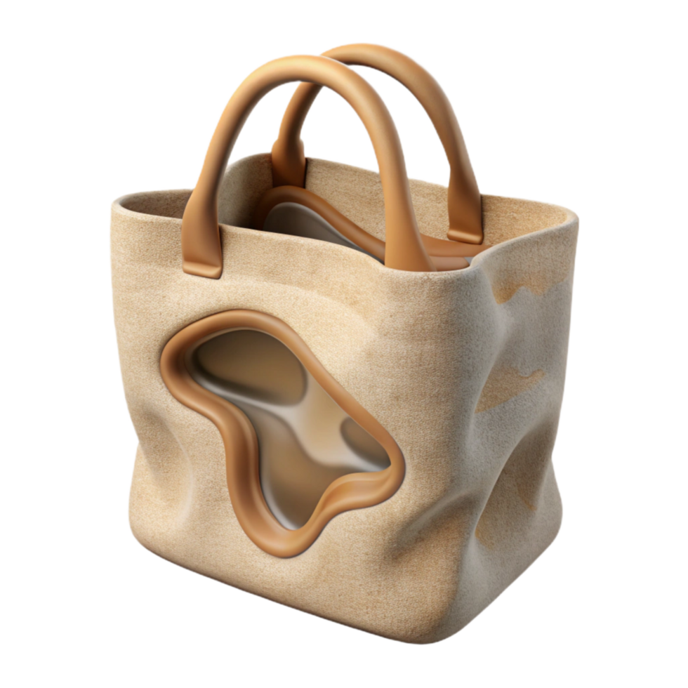 serene rustic Reusable Grocery Tote Bag Canvas Beige Cutout png