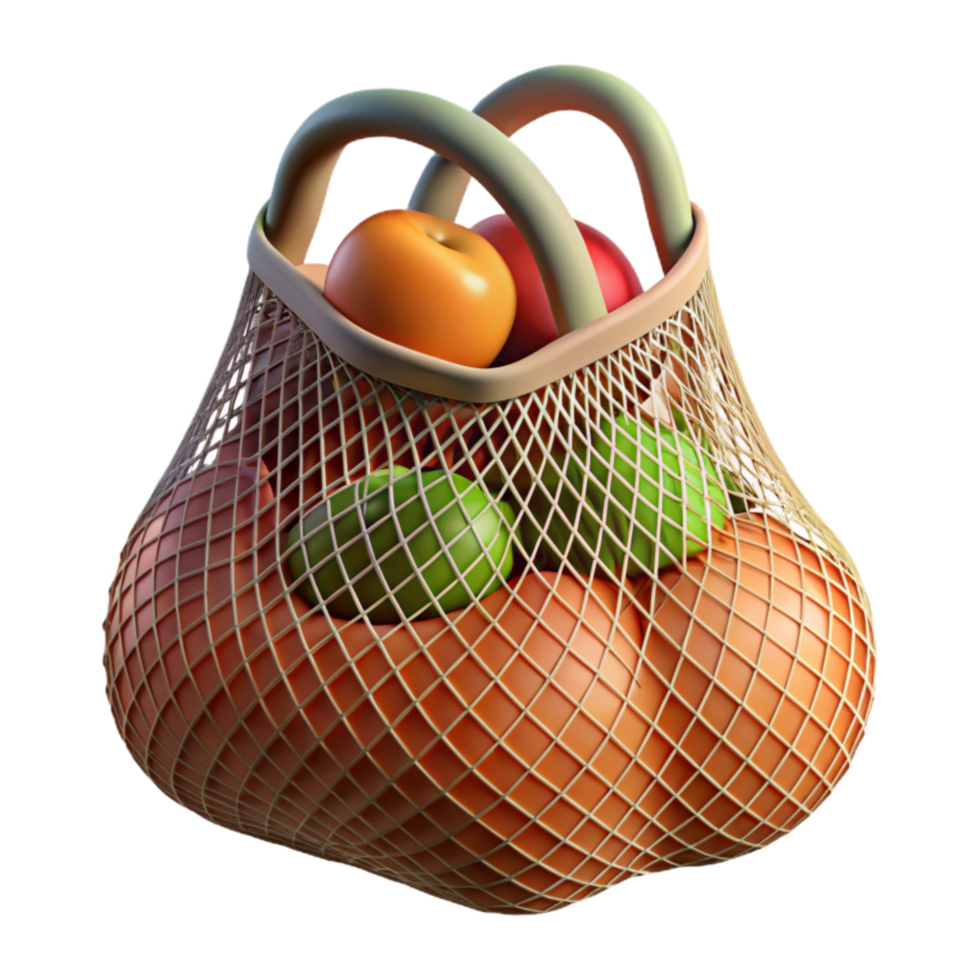 elegant classic Reusable Produce Bag Mesh Design authentic png