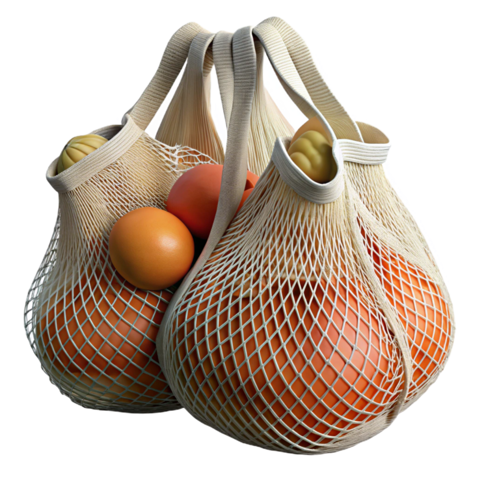 magnificent vintage Reusable Produce Bags Mesh Cotton Isolated original png