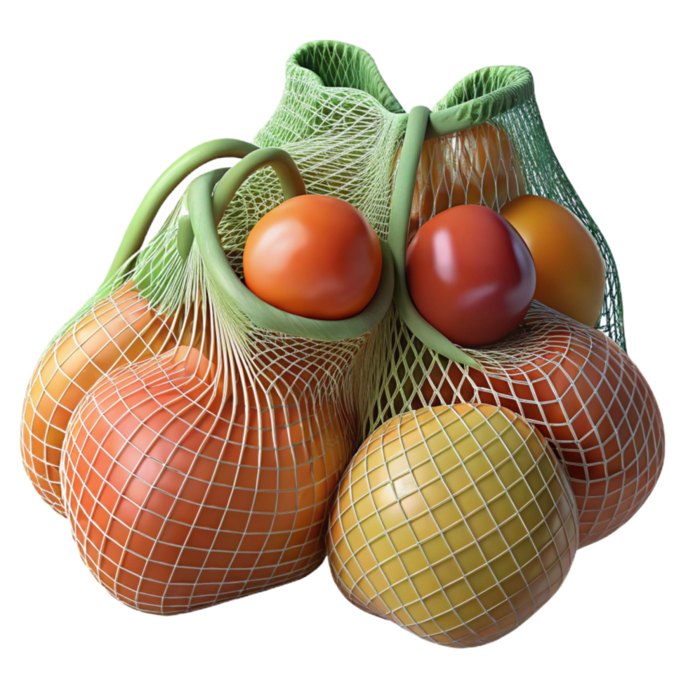magnificent abstract Reusable Produce Bags Mesh Cotton Isolated premium png