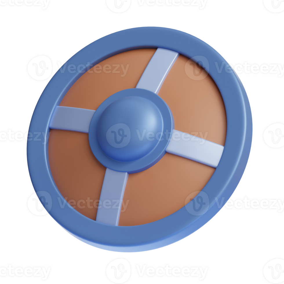 3d shield game asset icon png