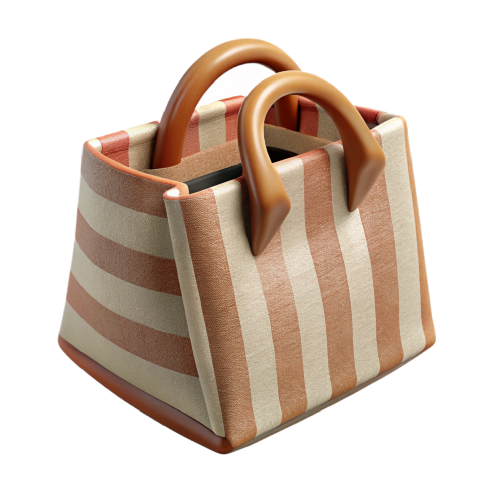 wonderful rustic Reusable Shopping Bag Canvas with Stripes Cutout high quality png