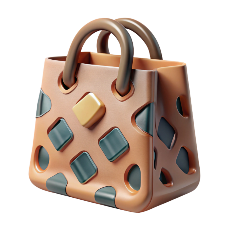 vibrant artistic Reusable Shopping Bag with Floral Print Isolated high quality png