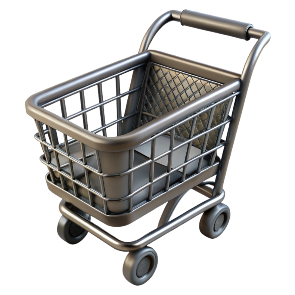 stunning classic Reusable Shopping Cart Folding Metal Cutout professional png