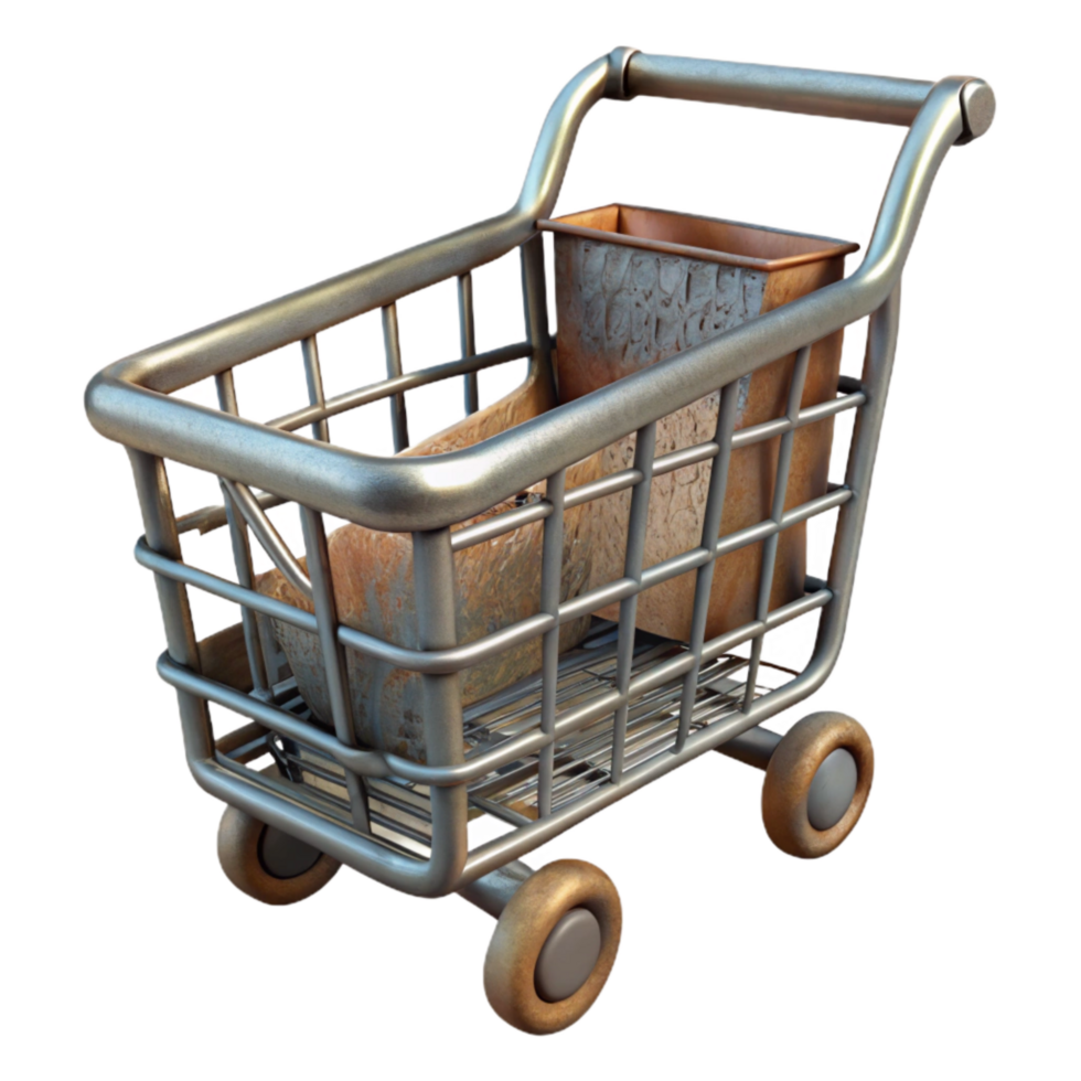 beautiful classic Reusable Shopping Cart Folding Metal Cutout genuine png