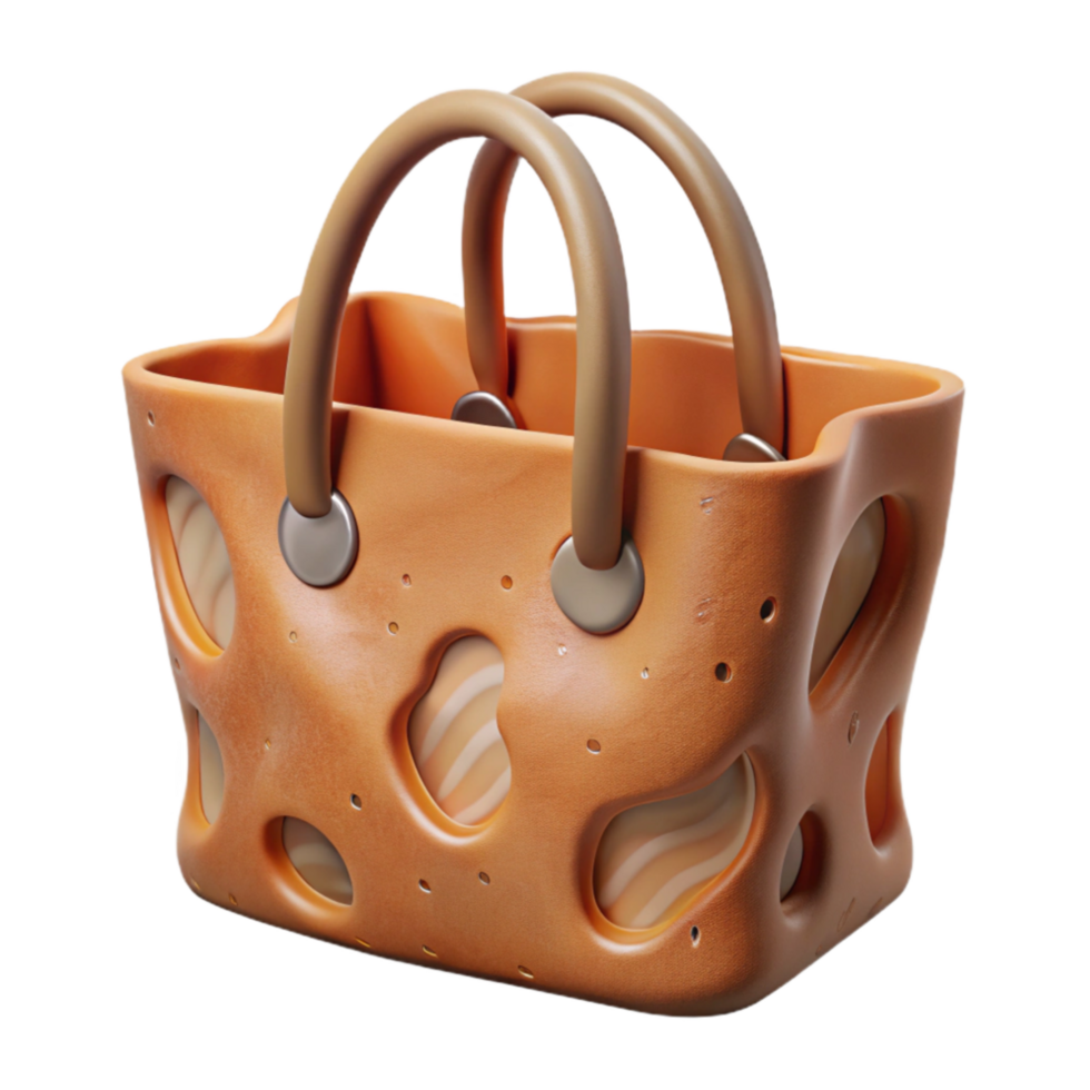vibrant modern Reusable Shopping Tote with Long Handles Cutout exclusive png