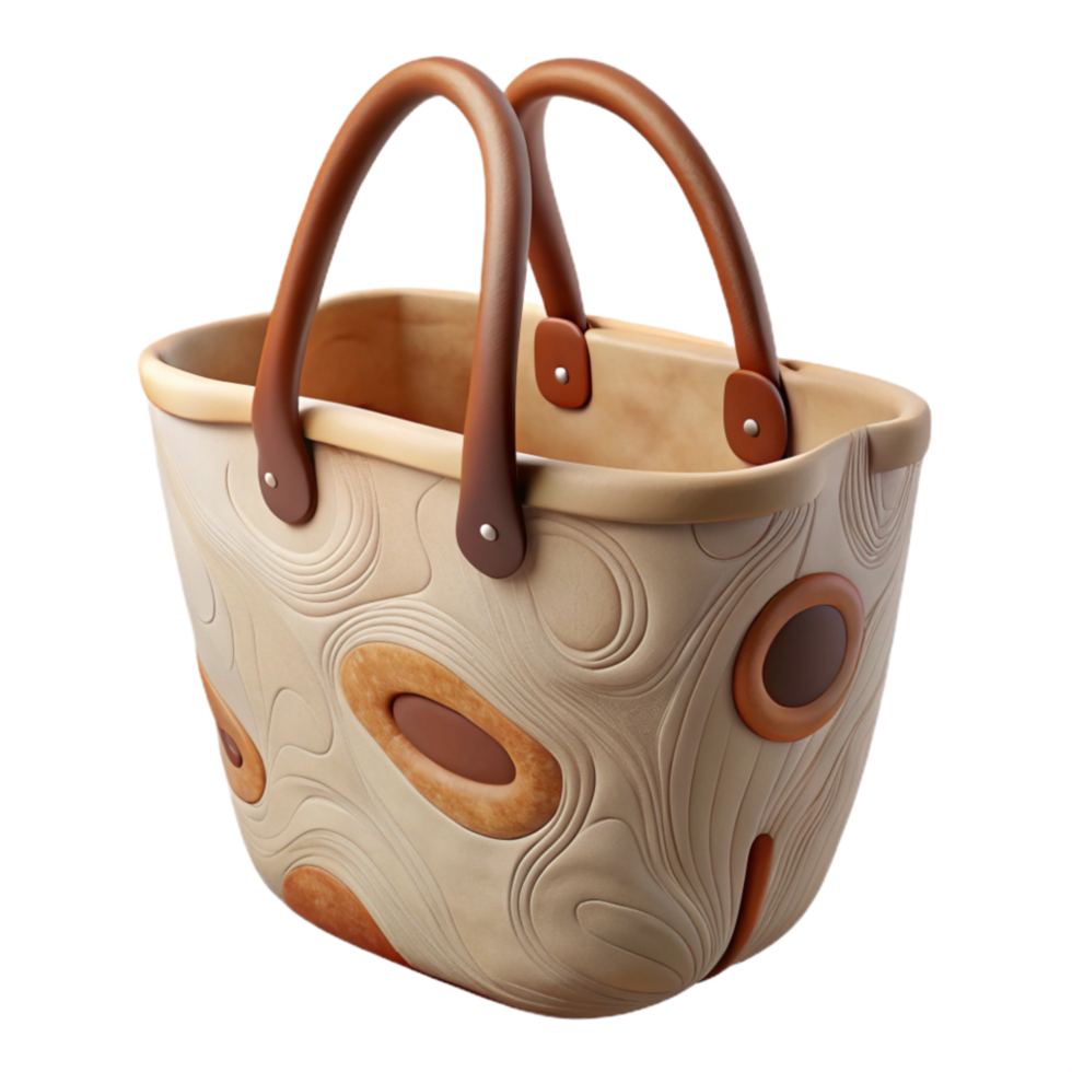 extraordinary rustic Reusable Shopping Tote with Long Handles Cutout premium png