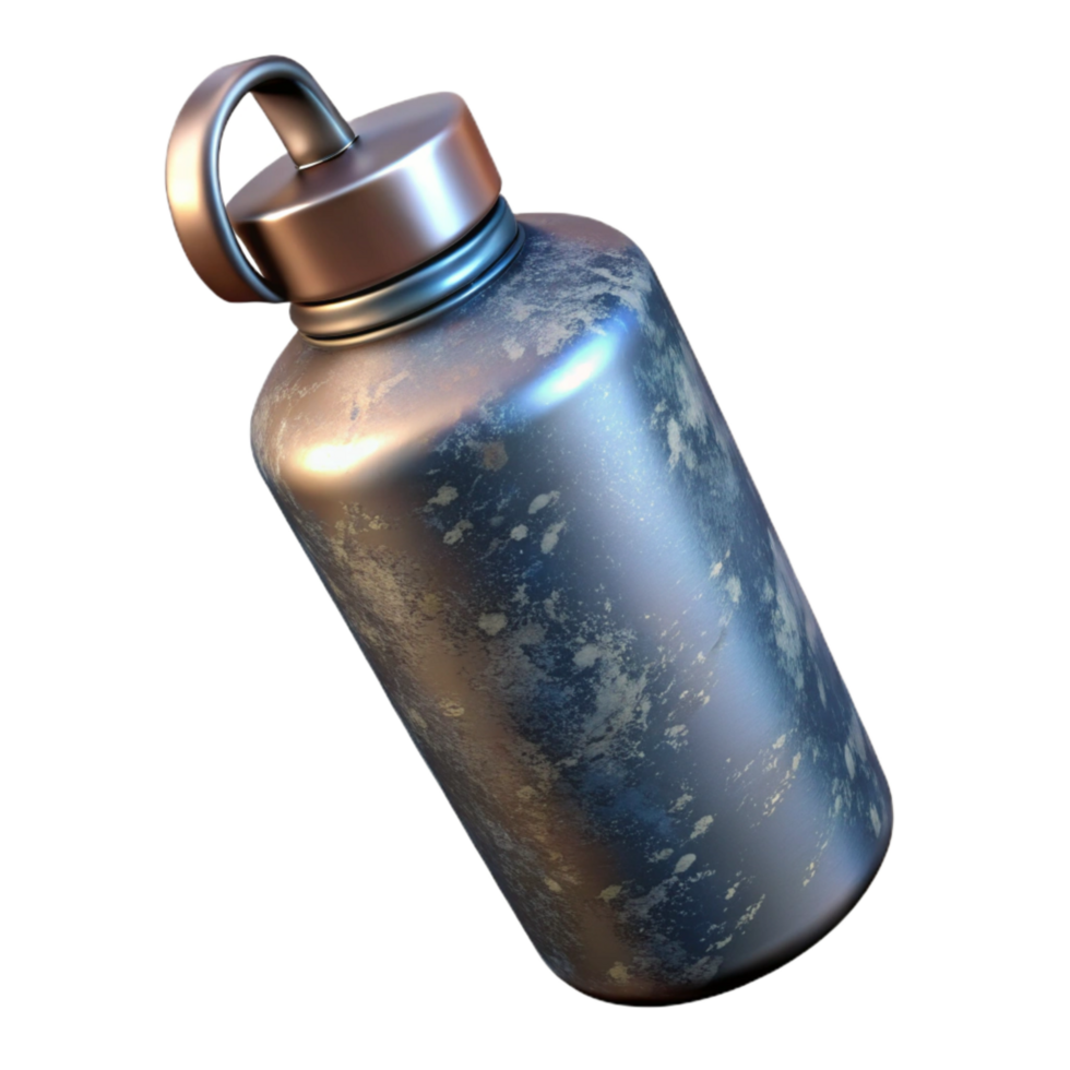 serene abstract Reusable Water Bottle Metal Lid high resolution png