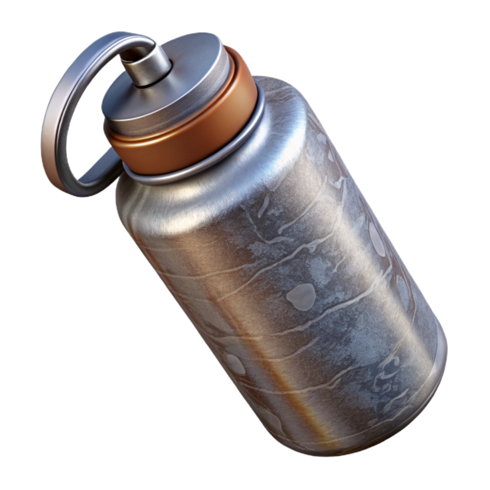 beautiful vintage Reusable Water Bottle Metal Lid high quality png