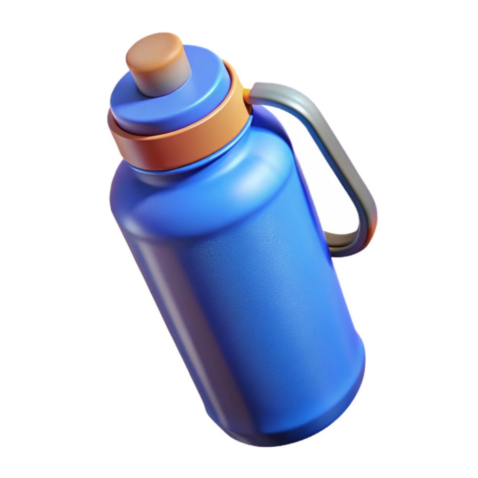 elegant minimalist Reusable Water Bottle with Filter Blue Cutout genuine png