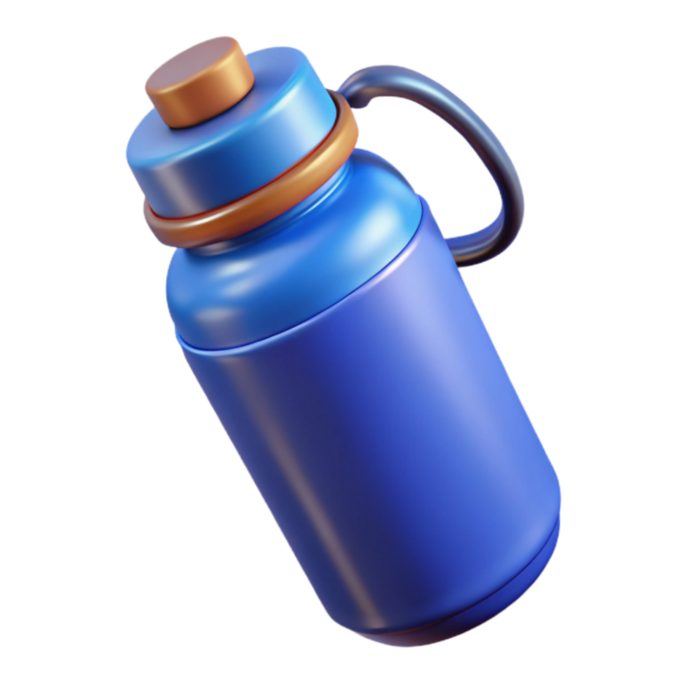 dramatic rustic Reusable Water Bottle with Filter Blue Cutout detailed png