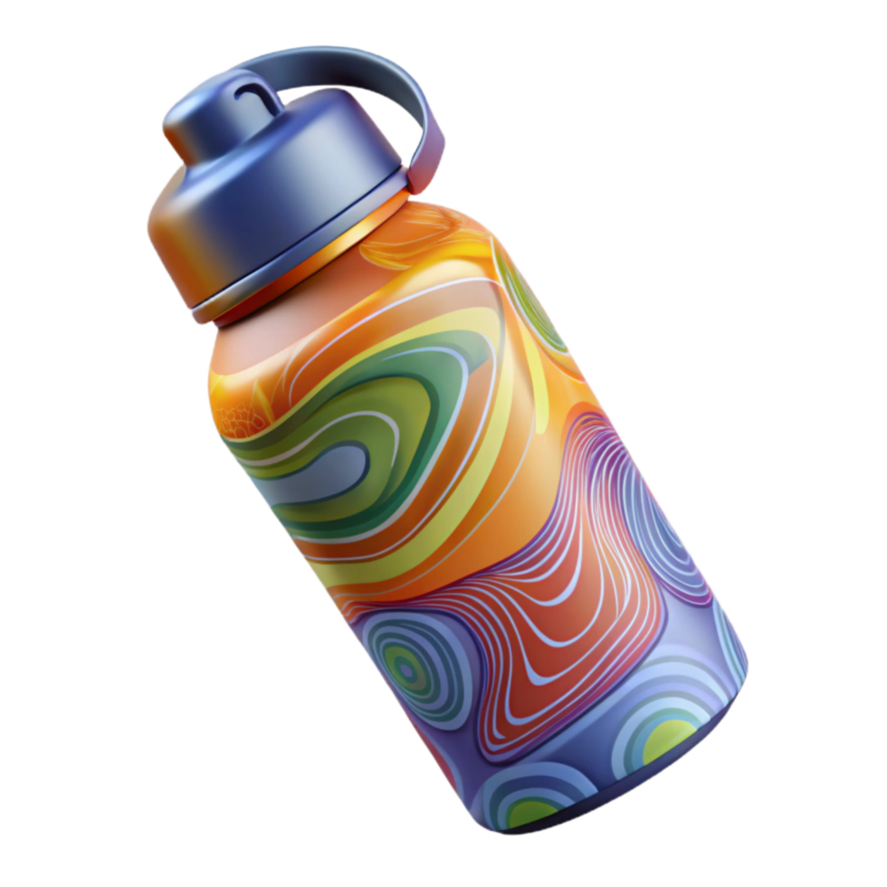 vibrant classic Reusable Water Bottle with Filter Blue Cutout original png