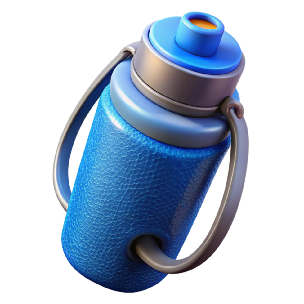 serene classic Reusable Water Bottle with Filter Blue Cutout detailed png