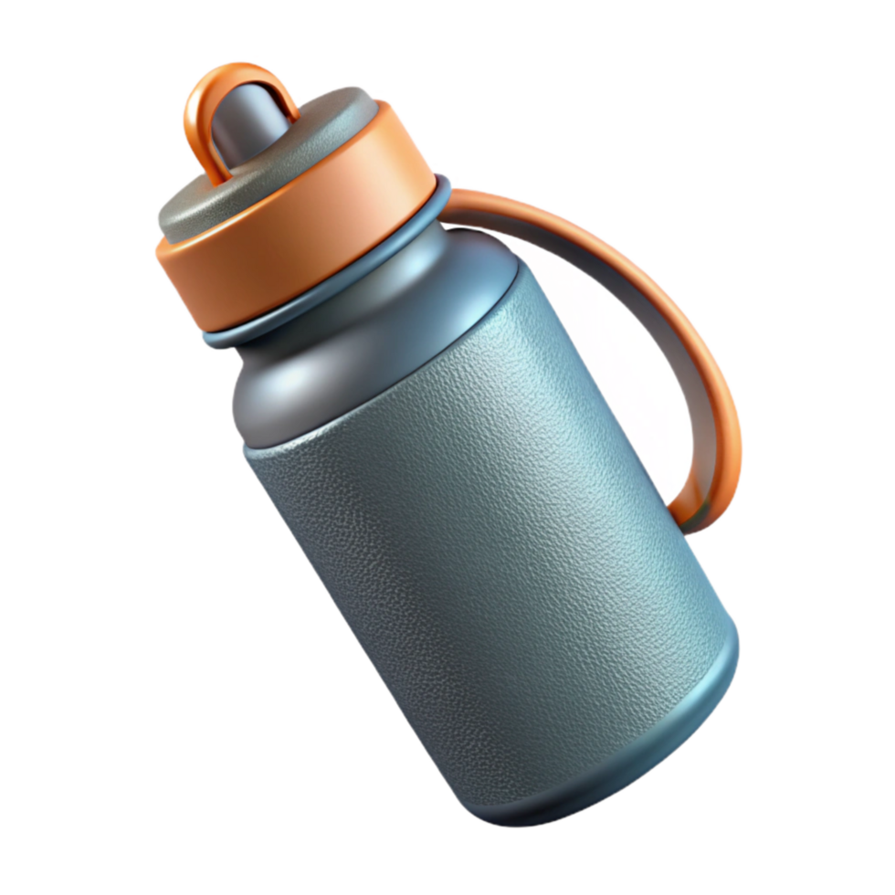 elegant modern Reusable Water Bottle with Filter Blue Cutout original png