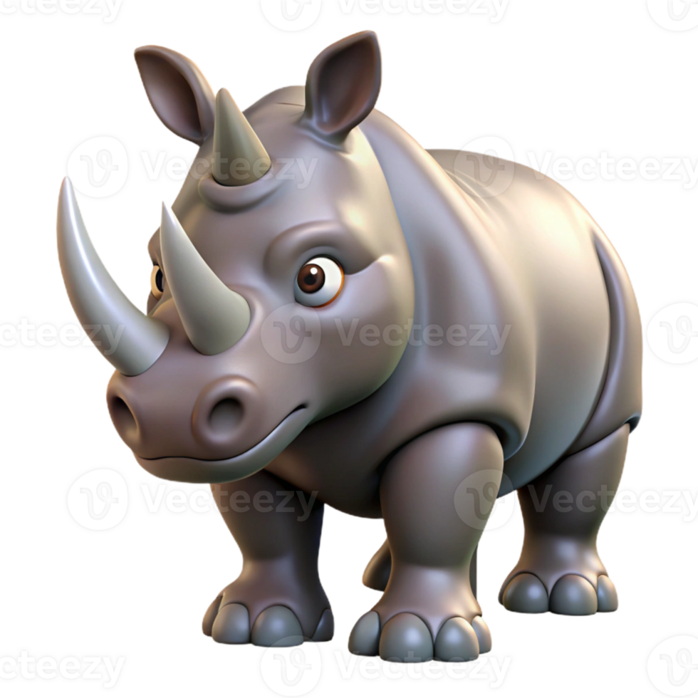 beautiful abstract Rhinoceros Charging Cutout Element exclusive png
