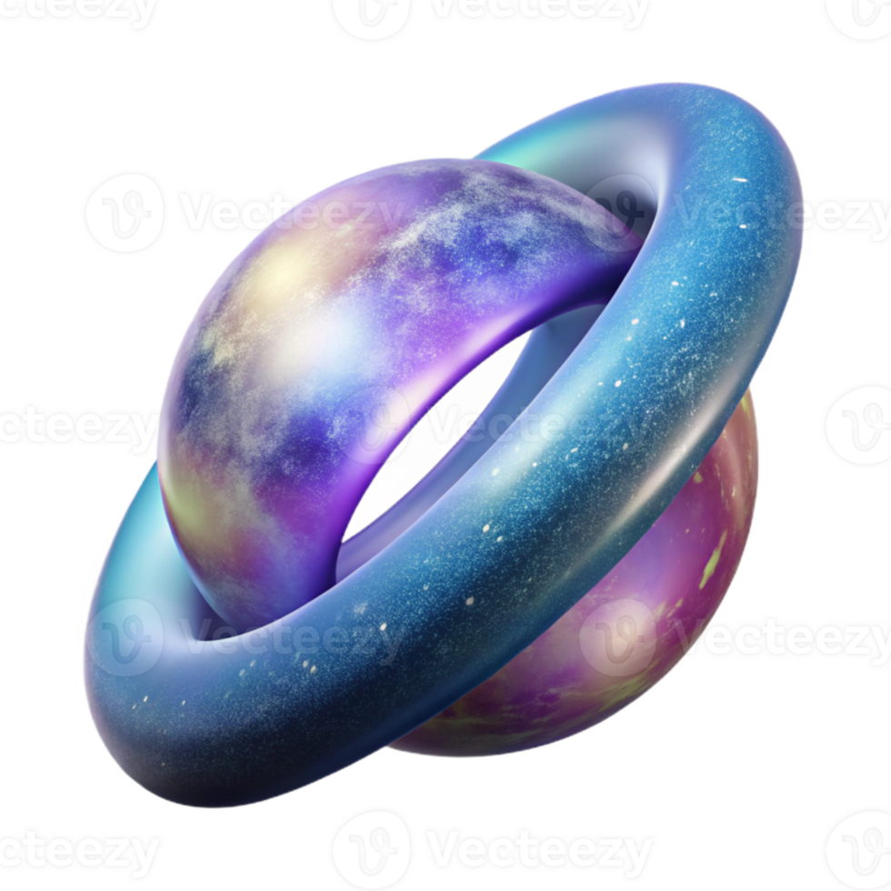 beautiful modern Ring Nebula Cutout with Expanding Gas Shell original png