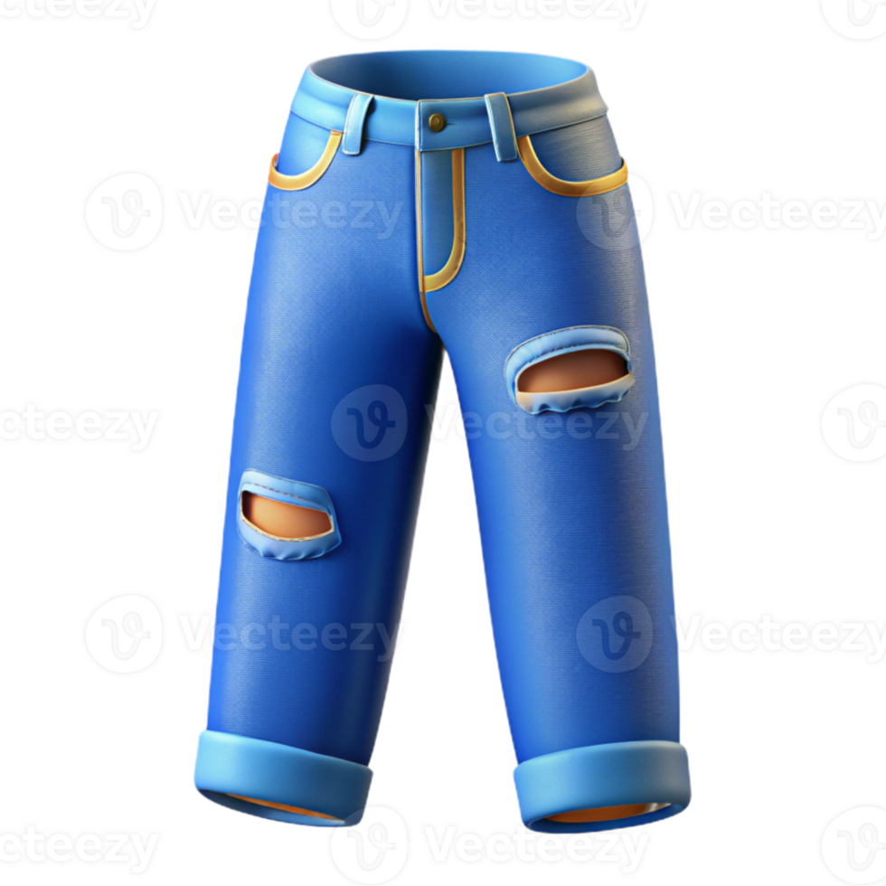 impressive contemporary Ripped Jeans Blue Isolated Element original png