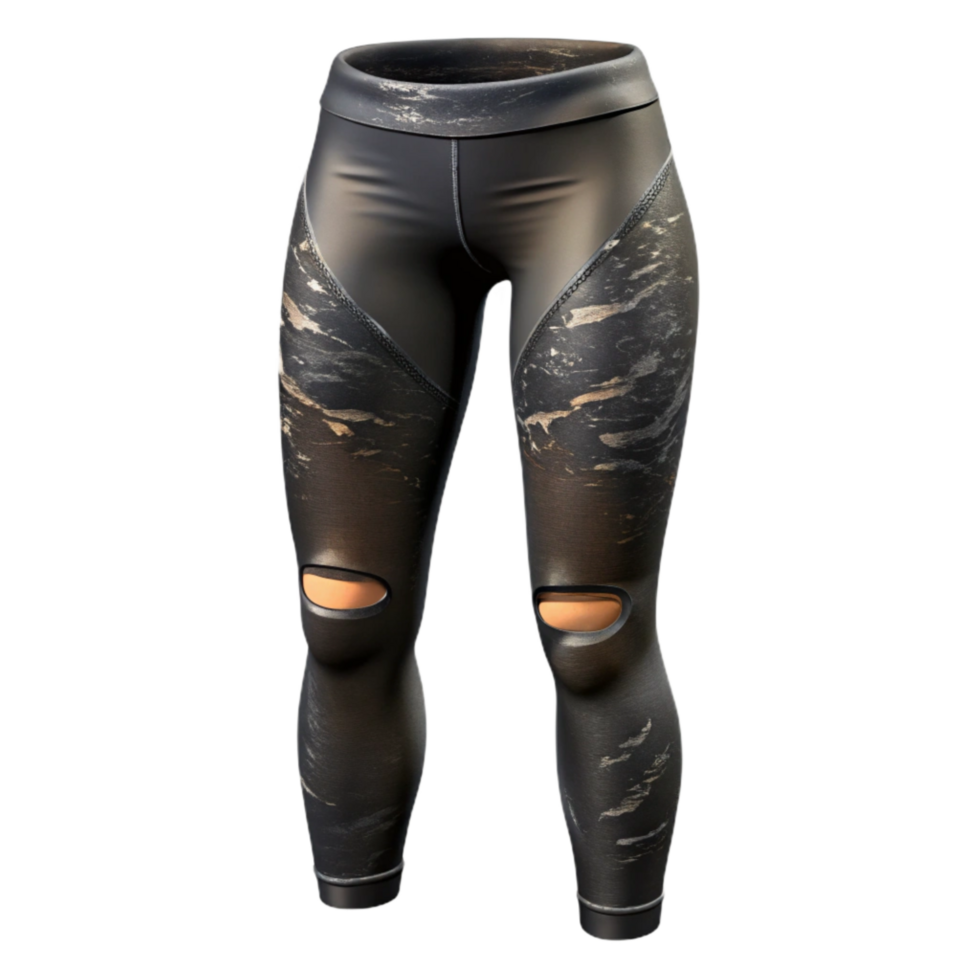 impressive abstract Ripped Tights Black Opaque Cutout Transparent Background exclusive png