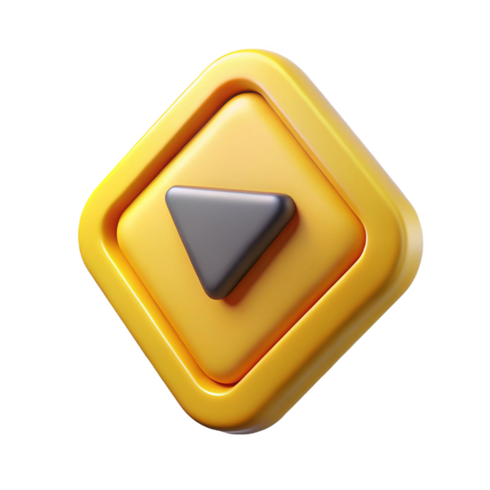 vibrant minimalist Road Sign Yield Yellow Triangle Isolated Element detailed png