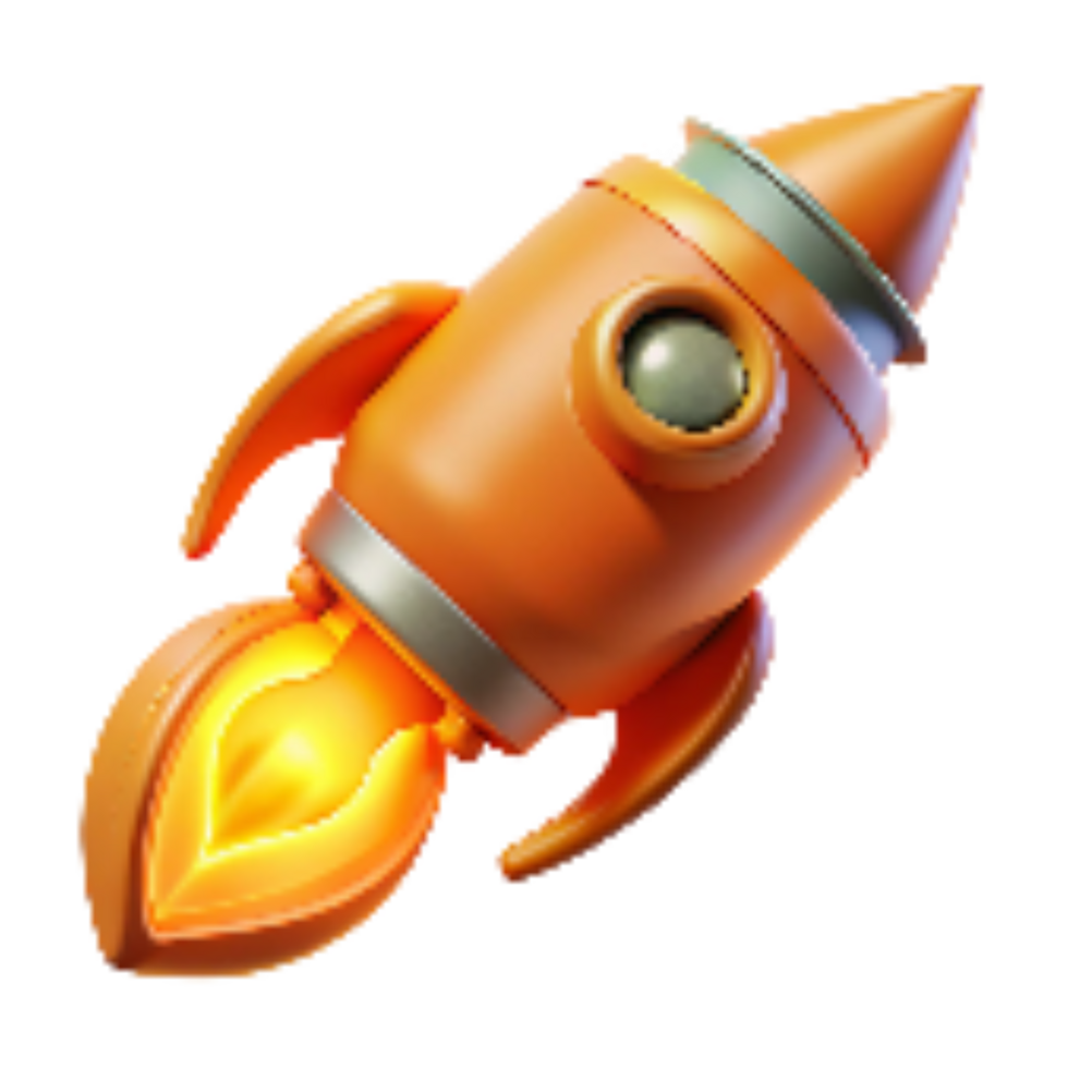 beautiful classic Rocket Engine Flames Bright Orange Cutout Transparent Background original png