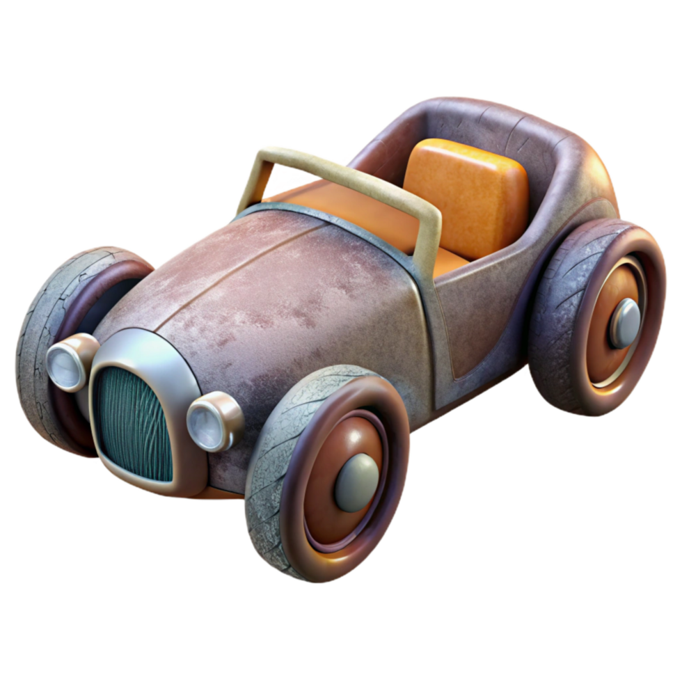beautiful rustic Roadster with Spoked Wheels Transparent premium png